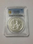 Britannia Rare Mule Error W  Lunar Obverse 2014 1 Oz 999 Silver Coin - Pcgs Ms65