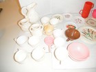 41 Vintage Play Kitchen Dishes   Cups Utensils  Plastic Mixed Lot Rolling Pins