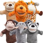 Joyin 6pcs Kids Hand Puppet Set With Working Mouth  Toddler Animal Plush Toy New