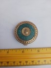 Vintage Brass Elaborate Pill Box Old Antique Pill Box With Button   