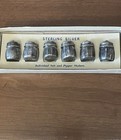 Vintage Sterling Silver Individual Salt   Pepper Shakers V l    6 Sets