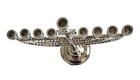 Traditional 8 5  H Menorah Silver Tone Rite Lite Jewish Judaica Star Od David