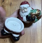 Fitz   Floyd Santa Claus Stackable Salt And Pepper Shaker Holiday Christmas