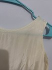 1940 50s Vintage Girls Ivory Satin Slip Lace Trim Tulle Layer Sz 7 8