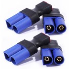 4 Pieces Ec5 Male To Female T-plug Deans No Wires Connector Adapter Heavy Duty