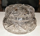Abp American Brilliant Period Cut Glass Powder Jar Dish Lidded antique exquisite