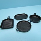 Dollhouse Miniature Black Metal Cast Iron Style Pan Set Of 4 B3350