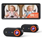 Dual Car Baby Monitor With Recording - 7 2   Screen For 2 Kids  Safety   Comfort