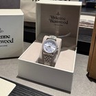 Vivienne Embossed Silver Bracelet Icy Blue Dial Watch Women s Quartz Watch