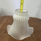 Vintage Ruffled Tulip Frosted Ruffled Glass Lamp Shade 4   x 5 1 2   
