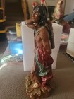 Vintage Native American Warrior Statue