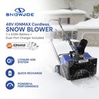 Snow Joe Snow Blower Ionmax  Cordless Electric Kit W  Led Light  24v-x2-sb18-tv1