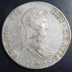 Mexico Spanish Colonial 8 Reales Ferdin Ferdinand Vii 1820 Mo Jj Mexico Mint