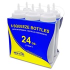 New Star Foodservice 24 Oz Clear Squeeze Bottle  Wide Mouth  24 Ounces 