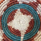 African Woven Coiled Wall Basket Bowl 7x3    Handmade Boho Decor Rustic Tribal
