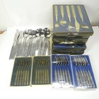 Konge Tinn Pewter Norway Flatware Set Service For 12 84 Pieces Vintage