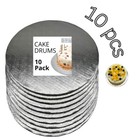 12  Silver Cake Drums 1 4  Thickness  10 Pcs 