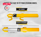 Ultra Secure Car Steering Wheel Lock  No Scratch Dual Locking Hooks  Black 