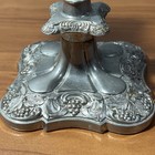 Vintage Silver Plated Victorian Style 3 Arm Candelabra 9 1 2  Candle Holder
