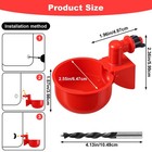 Automatic Chicken Waterer Cups  24-pack Poultry Drinker With Hole Saw  Gravit   