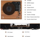 Vinyl Record Player Hi-fi System Bluetooth Turntable Players Stereo Speaker