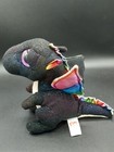 Ty Anora Black Dragon Plush 6  Rainbow Wings Beanie Boos Glitter Eyes 