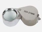 30x 21mm Jeweler s Glass Magnifying Loupe-eye Magnifier For Jewelry  Coin  Etc 
