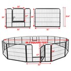 Dog Playpen 16 Panels 24 Inch Dog Fence Foldable Detachable For Yard Rv Camping