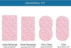 Bassinet Fitted Sheet Soft 4 Pack Stretchy Bassinet Sheets Pink For Baby Girls