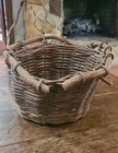 Primitive Twisted Root Vine Woven Basket Handmade Rustic Farmhouse Antique Vtg