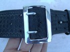 B 101 Don Hume B101 Basketweave Leather Duty Belt 42 Black Police Military Usa