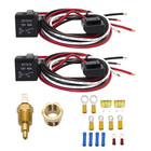 12v 40 Amp Dual Electric Fan Relay Kit Radiator Electric Fan Thermostat Kit New