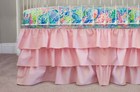 Baby Girl Crib Bedding Set - Pink Lime Mermaid Cove Nursery