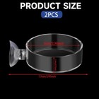 60mm Fish Tank Feeder Dish Aquarium Shrimp With Suction Clear 2 