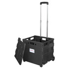 Office Depot Brand Mobile Folding Cart With Lid  16 h X 18 w X 15 d  Black