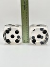 Vintage Pair Of Oversize Large Dice Clear Acrylic Lucite Bookends 3 Inches