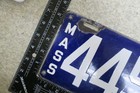 Massachusetts Porcelain 1913 License Plate Tag Ma   Mass  4458  aycf 