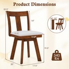 Swivel Dining Chairs Set Of 2 Dining Room Chairs With Rubber Wood Frame