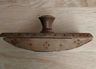 Wood Rocking Ink Blotter Wooden Handle Engraved Flower Design Vtg Antique Style