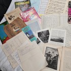 7  Pounds Vintage Ephemera Box Lot 1940 -1980 s  Papers Cards Ads Photos More