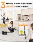 Gautye Steam Cleaner  3 Level Adjustable Handle With 18 Accessories  Black      