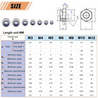 145-piece Metric Nylon Lock Nut Set     M3   m12 304 Stainless Steel Hex Nuts