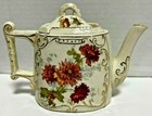 Antique Queen Victoria Commemorative Reign Teapot With Floral Motif