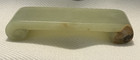 Very Rare Light Green Jade Brush Rest Bench With Inclusion C 19th C