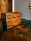 Vintage Nautical Gimbal Compass With Original Mahogany   Brass Hinged Box Works