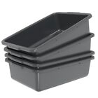 Idotry 32l Large Commercial Bus Utility Box  Wash Basin Tub  Dark Gray  4 Pack