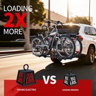Young 200 Lb 2-bike Rack Hitch Mount Platform Style For Cars Trucks Suvs Minivan