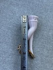 Vintage German Porcelain Pin Cushion Half Doll Legs Gold Shoes 3 25   