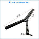 Butterfly Trainer Training Dull Tool Black Metal Knife Practice Stinless Steel
