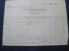 Ivanhoe Lodge Knights Of Pythias Rs Gregory Md Note 1912 Antique Document
